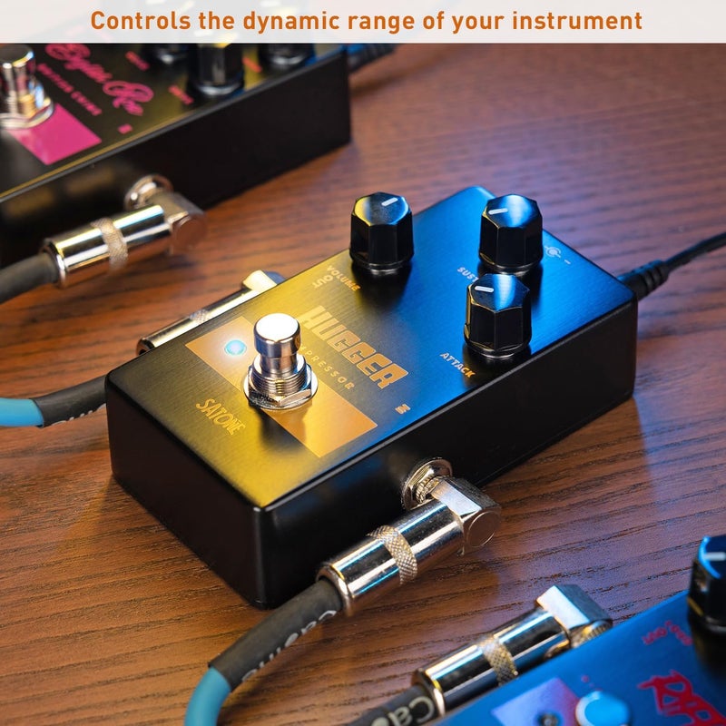 SATONE S807 Hugger Compressor Electric Guitar Effect Pedal - Analog Circuit Compressor Effect Preset Acoustic Metal Pedal with True Bypass - Image 5